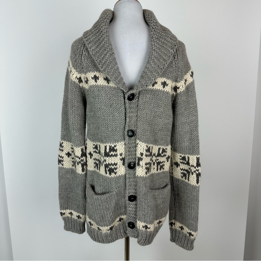 Roberto Collina Wool and Alpaca Knit Cardigan Sweater Italy 52 - Large